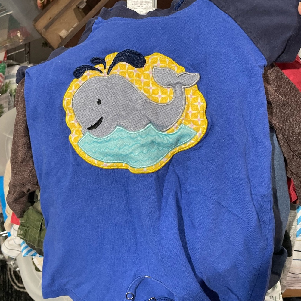 Blue fishy romper